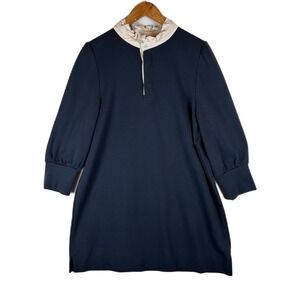 Pomander Place by Tuckernuck Navy Blue Charlotte Terry Shirt Dress XL Preppy
